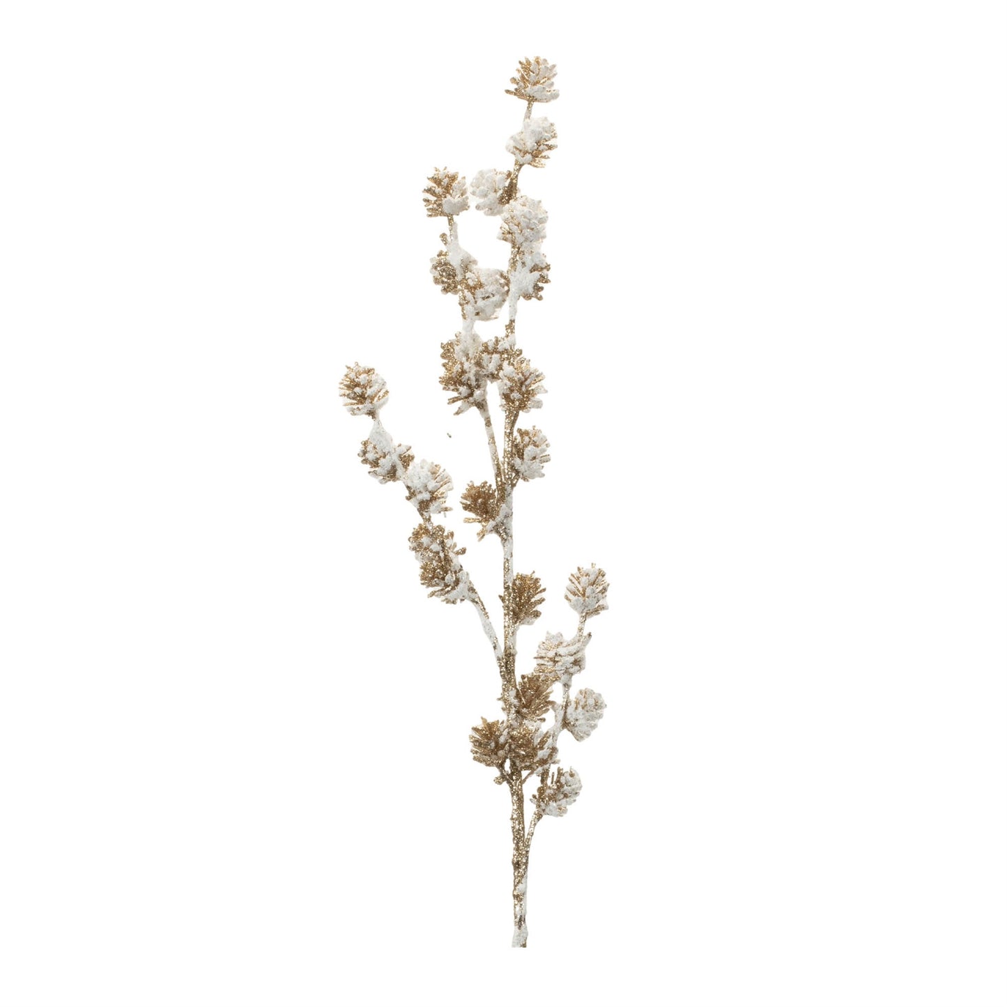 Snowy Glittered Pinecone Spray (Set of 6)