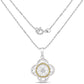 0.57 Carat Genuine White Diamond and Yellow Diamond .925 Sterling Silver Pendant