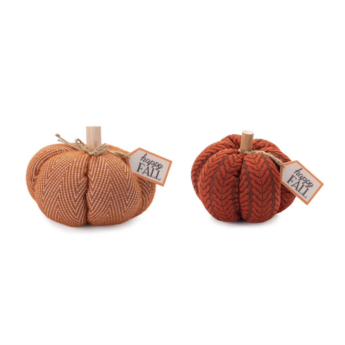 Plush happy fall pumpkin décor (set of 2)