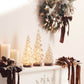 Led mercury glass pine tree (set of 3)