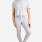 Danskin - Ribbed Boxy Raglan Tee Sleep Set With High Waisted Leggings