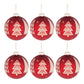 Beaded Pine Tree Ball Ornament (Set - 6)
