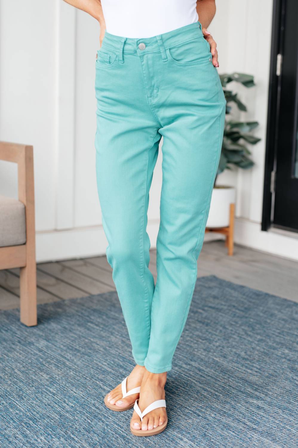 Judy Blue - High Rise Garment Dyed Slim Jeans