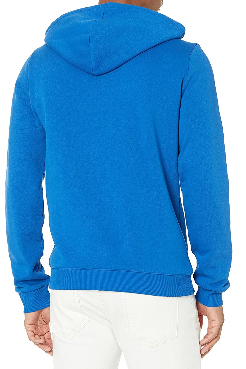 Reebok Men's Logo-Print Fleece Hoodie Blue Size XL