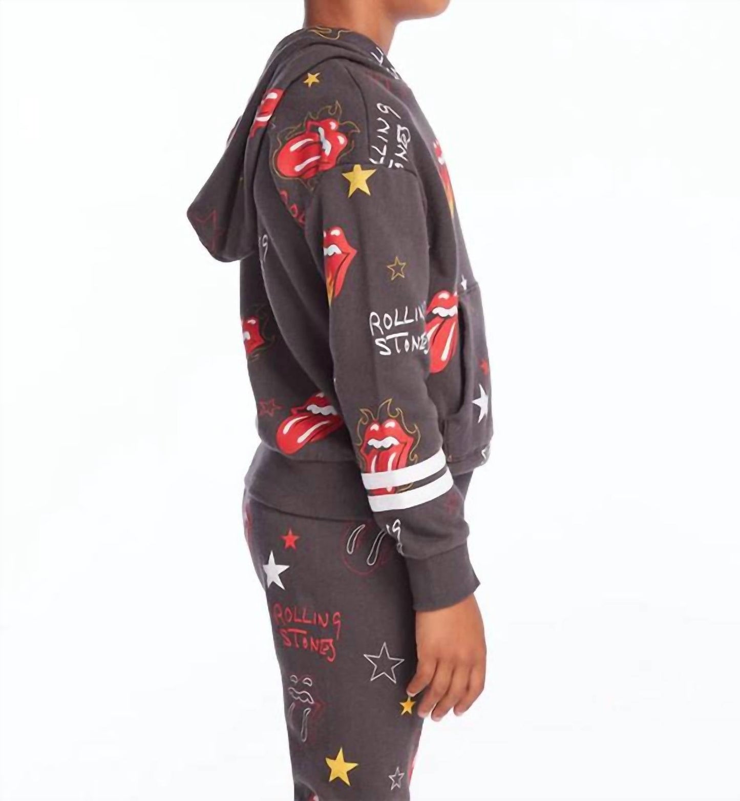 Chaser - Rolling Stones Tongue Logo Stars Pullover Hoodie