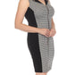 Joseph Ribkoff - Geometric Blocked Zip Front Sheath Dress