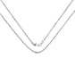 14K White Gold 18inch 1.5mm Lite Rope Chain with Lobster Clasp