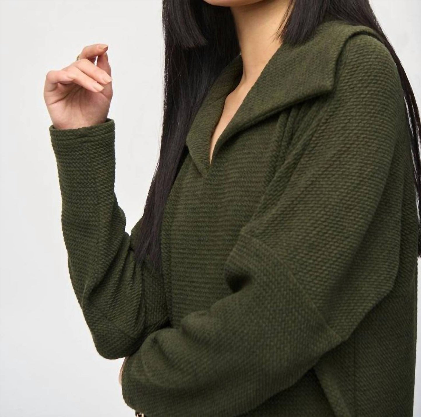 Joseph Ribkoff - Textured Sweater Knit Boxy Top