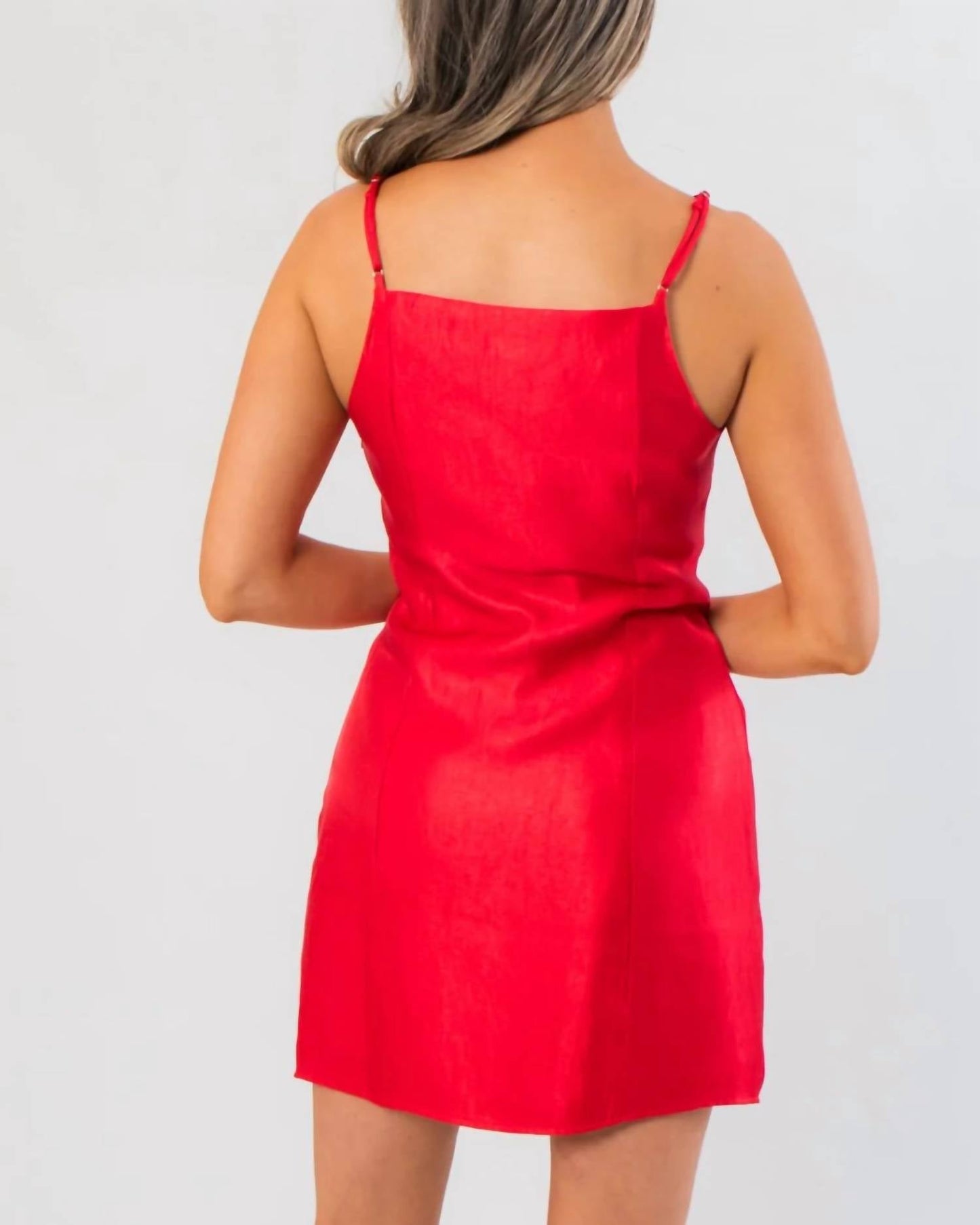 B.Right - Noelle Bow Square Neck Mini Dress