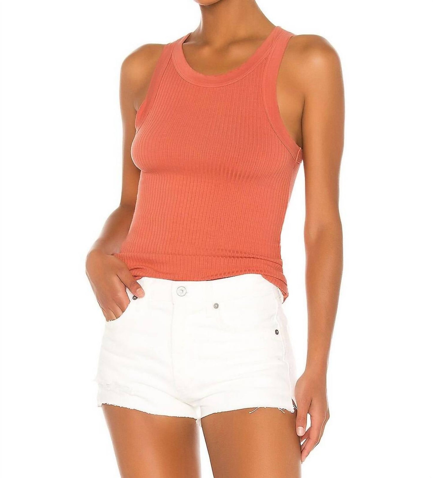 Enza Costa - LUXE RIB BOLD SHEATH TANK