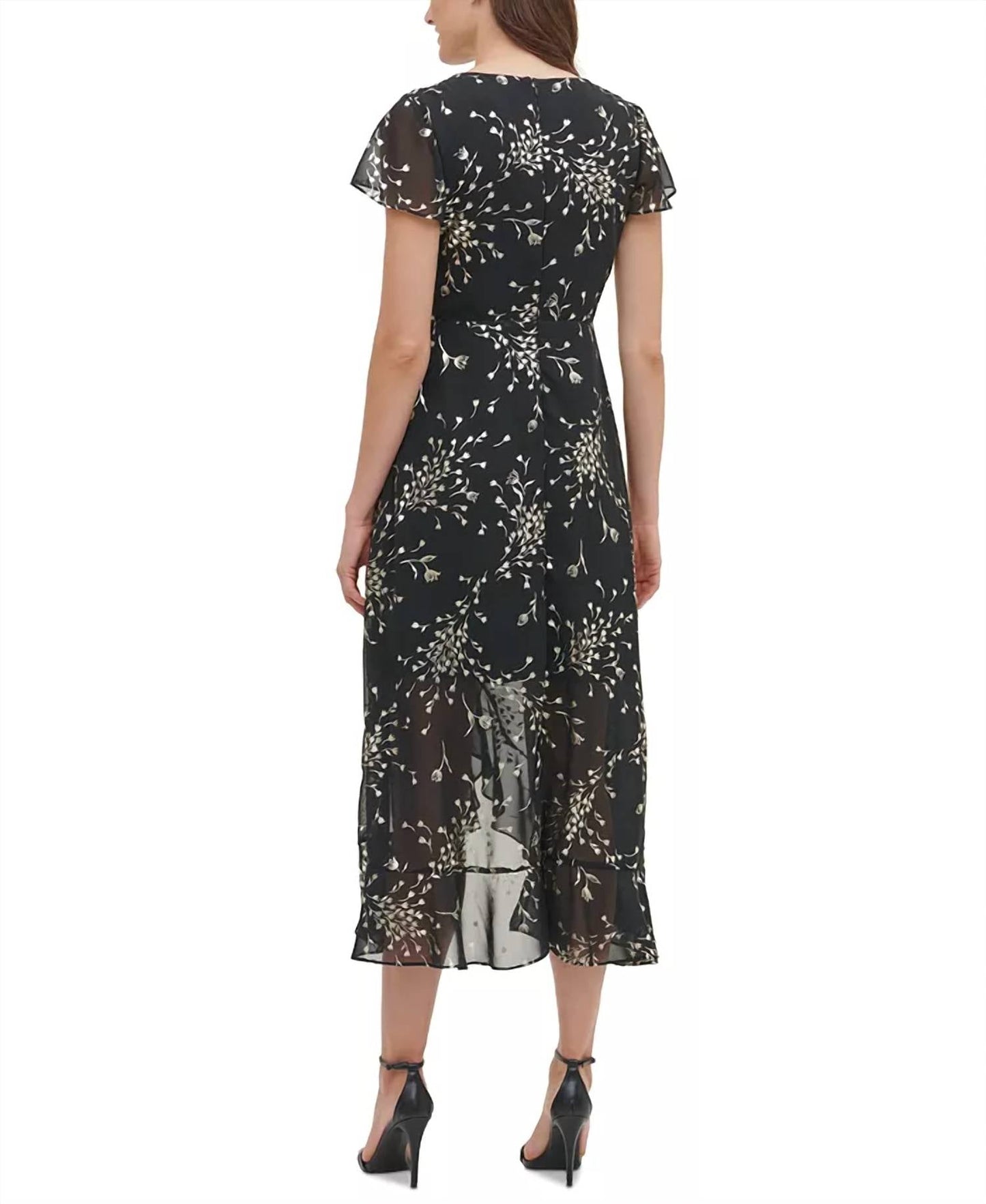 Kensie - Short Sleeve Chiffon Dress
