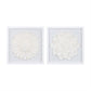 Framed floral wall plaque under glass (set of 2)