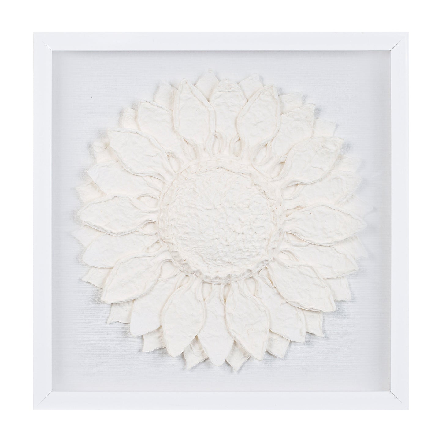 Framed floral wall plaque under glass (set of 2)