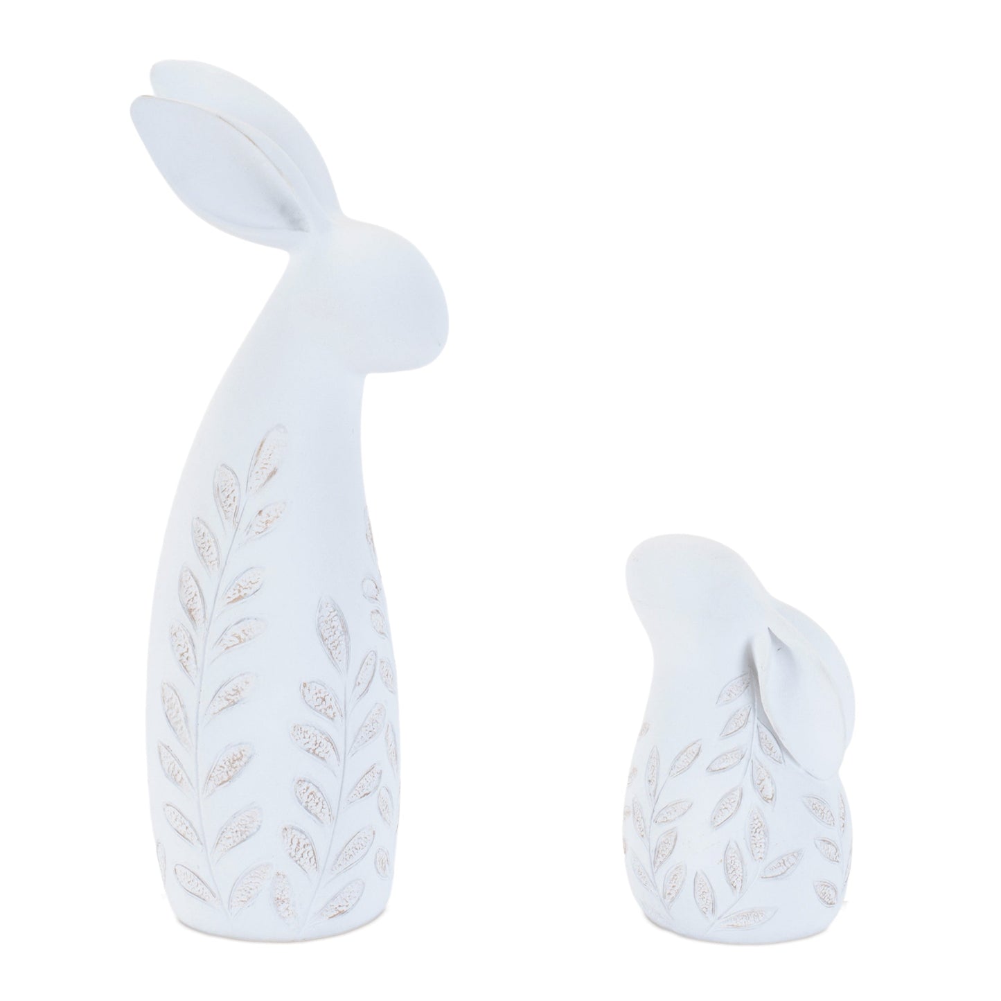Etched Bunny Figurine Set of 2