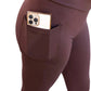 Julia Rose - Becca Crossover Full Length Leggings with Pockets