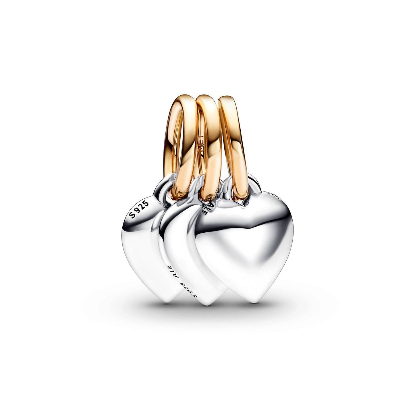Pandora - Women's Two-tone Splittable Friendship Triple Dangle Charm