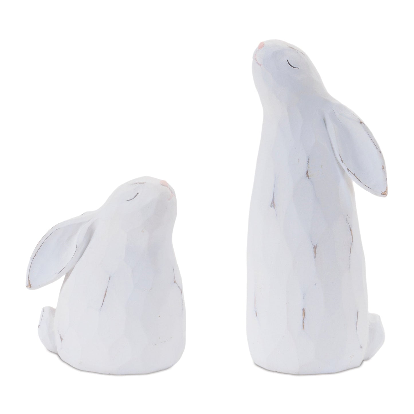 Carved Bunny Figurine Set of 4