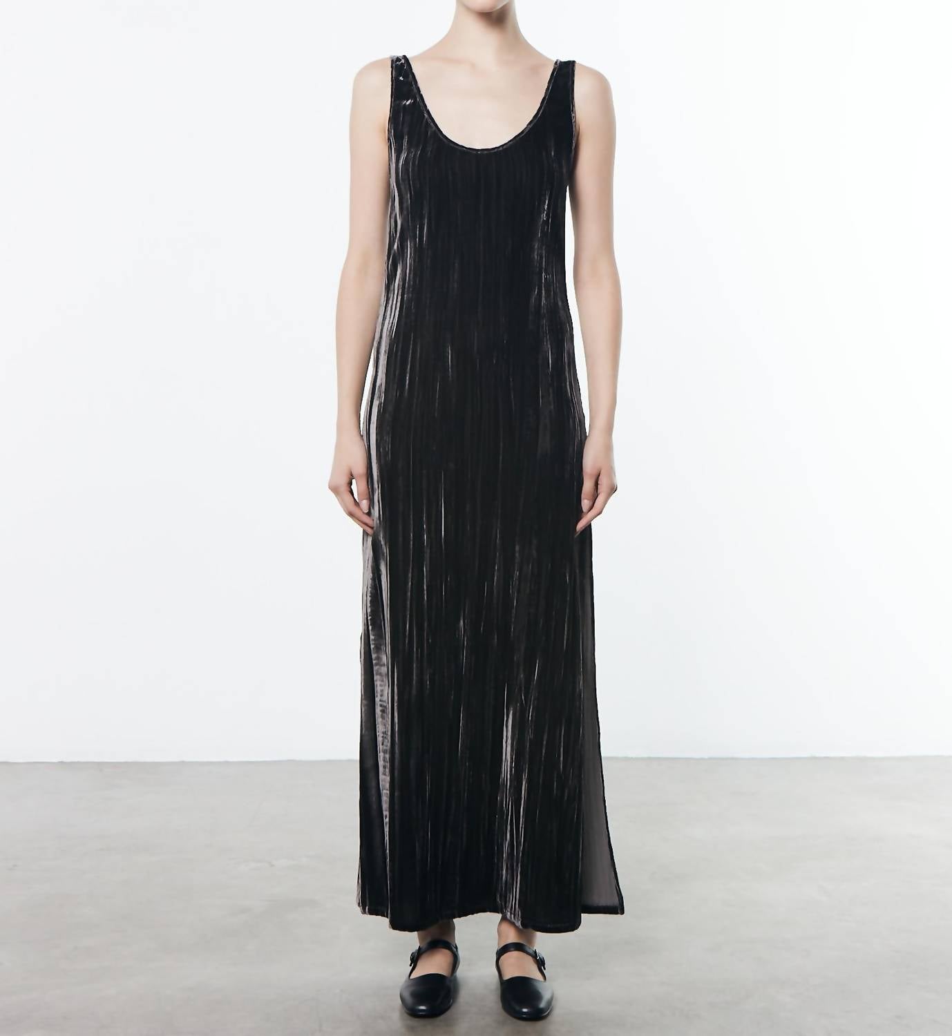 Enza Costa - SILK TEXTURED VELVET TANK DRESS