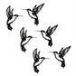 Metal Hummingbird Wall Accent  (Set of 6)