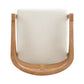 Wooden Frame Counter Stool with Rattan Back - Set of 2