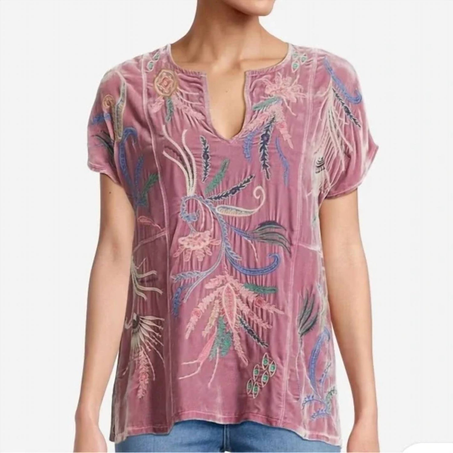 Johnny Was - Antonella Easy Velvet Paneled Tee