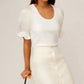 Fifteen Twenty - Tamra Contrast Poof Sleeve Top