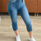 Judy Blue - Cool Denim Pull On Non Distressed Capri Jeans
