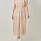 Mystree - Puff Sleeve Tiered Eyelet Dress