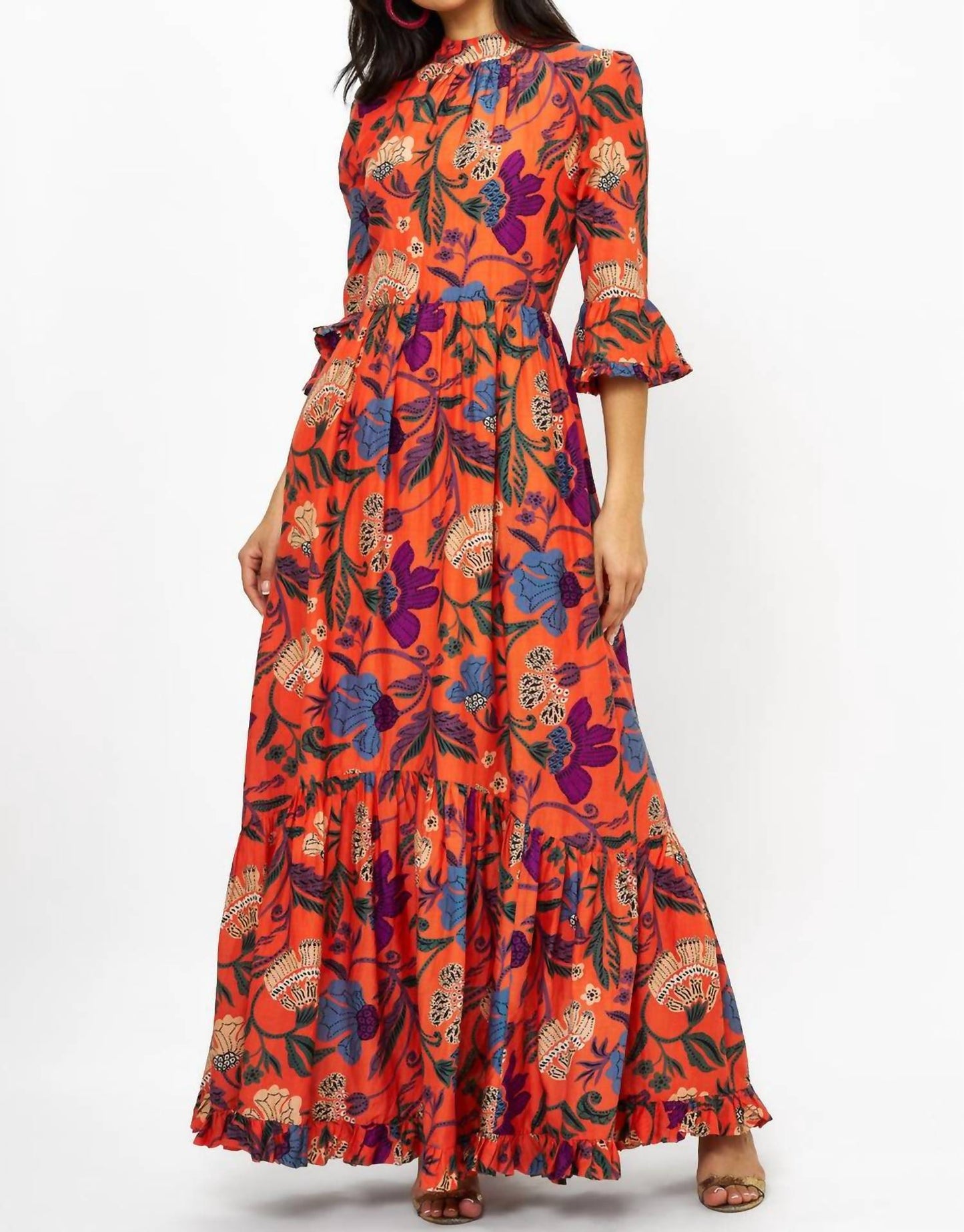Oliphant - High Neck Bell Maxi Dress