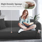 Spring Sofa with High-Quality Fabric, Pillows & Storage - Gray
