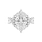 Allyanna Gifts - Women's Sterling Silver 2.0ct Marquise Moissanite Cluster Ring