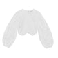 Ganni - BRODERIE ANGLAISE CROPPED BLOUSE