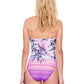 Gottex - Bandeau Strapless High Leg One Piece Swimsuit