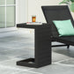 Aluminum Outdoor C-Shaped Side Table for Patio