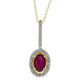 .43ct Ruby Diamond Fashion Pendants 14KT Yellow Gold
