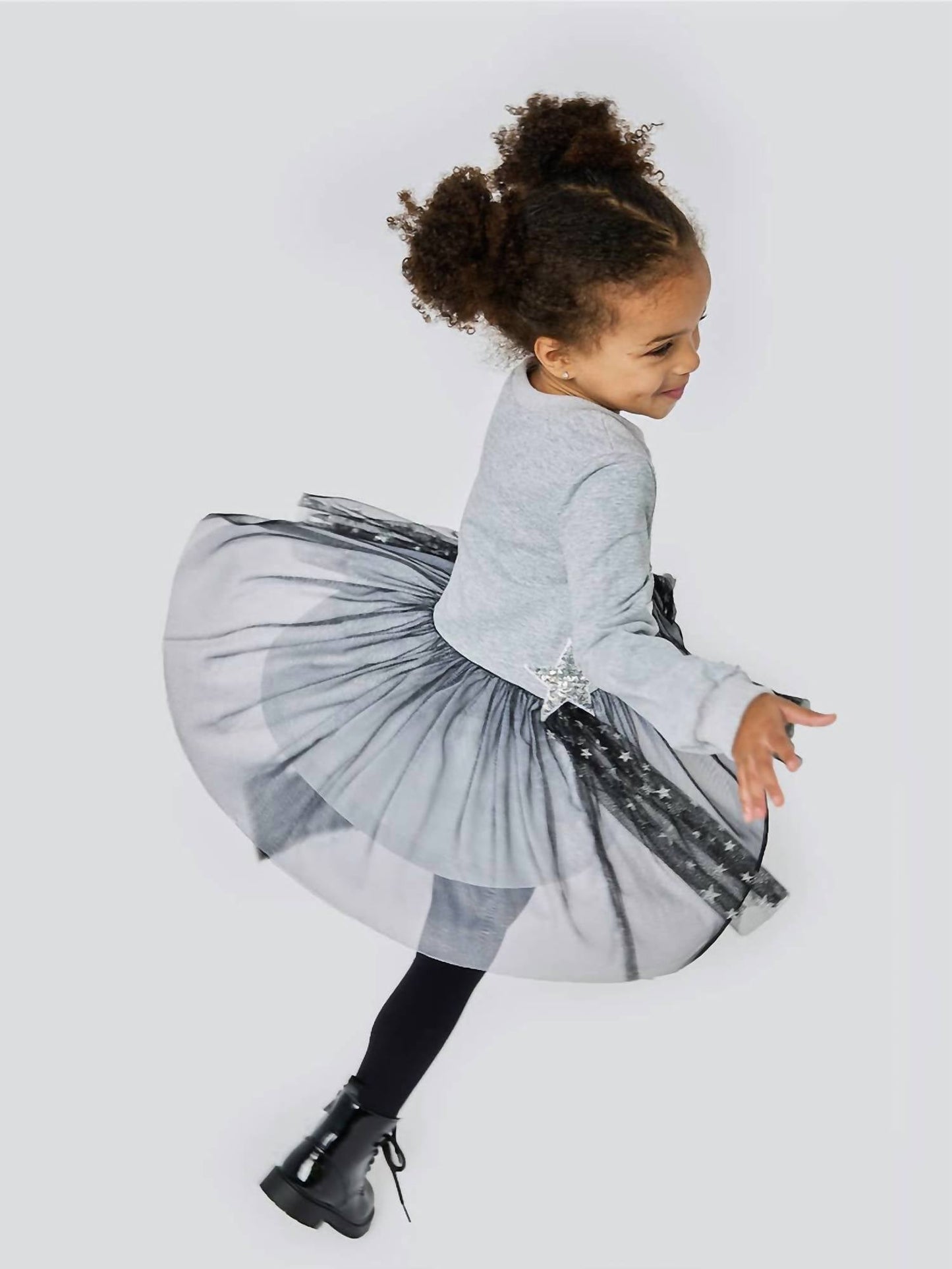 Baby Sara - Girls Star Tutu Sweatshirt Dress