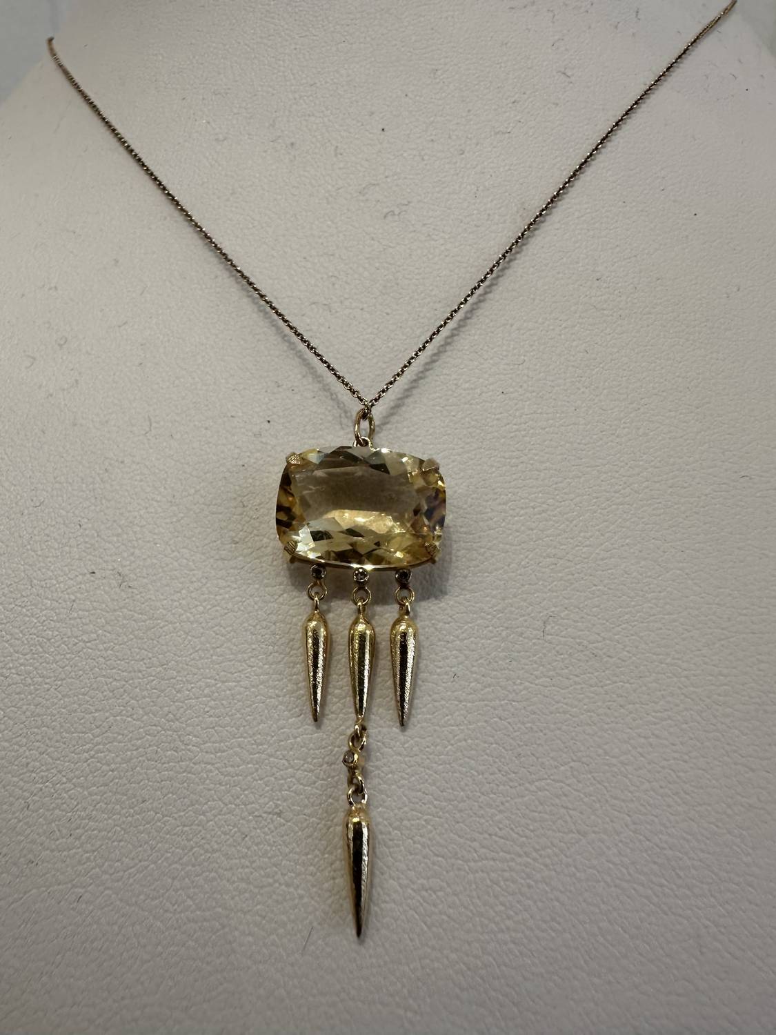 5 Octobre - Collier Vic Necklace With Citrine And Diamonds