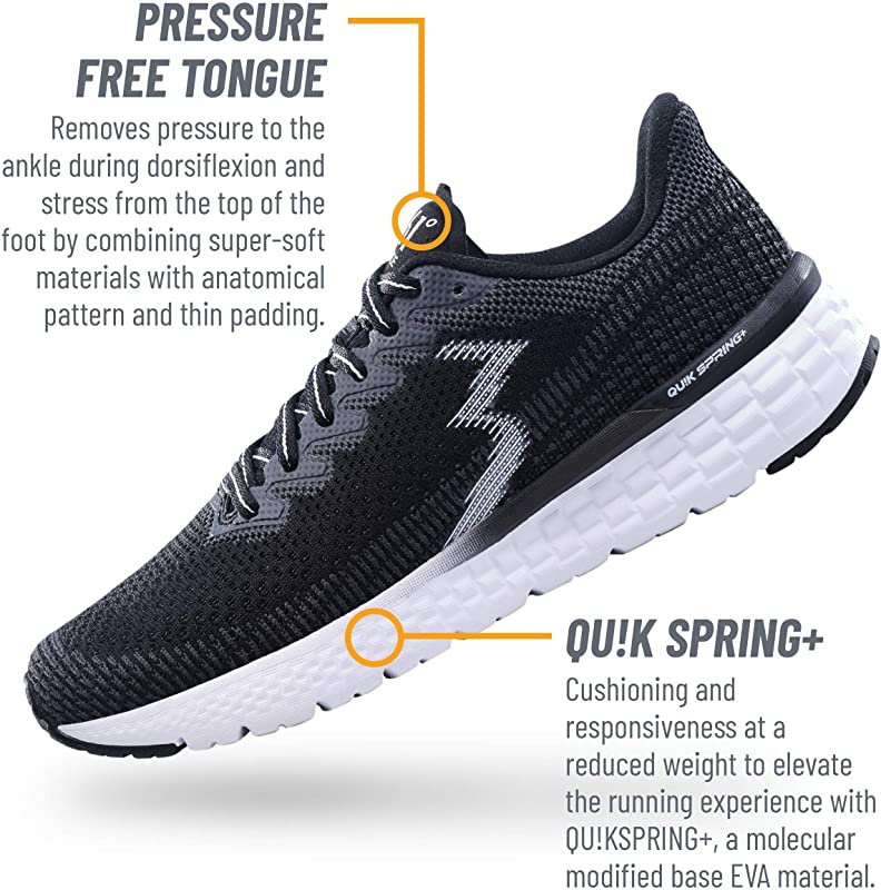 361 Degrees Men?s Fierce Running Shoes Black Size 10.5 D(M) US