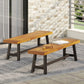 Tranquilizer Outdoor Acacia Wood Bench With Slat Panel Design