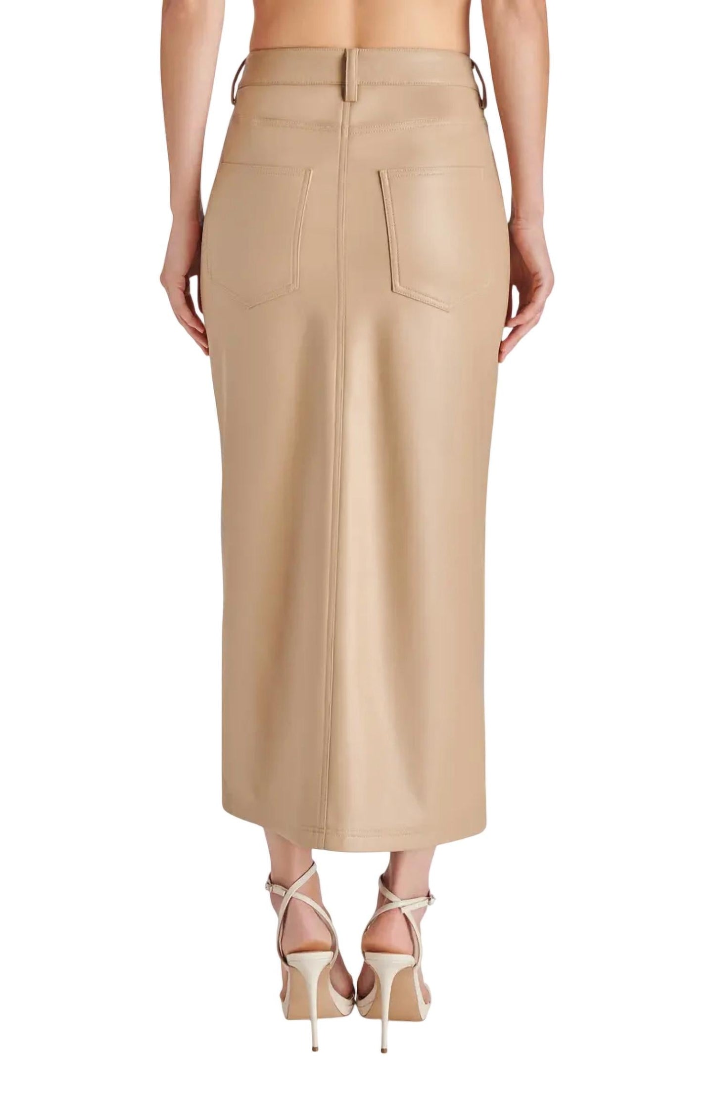 Steve Madden - AVANI FAUX LEATHER MIDI SKIRT
