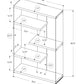 5-Tier Glossy White Bookshelf for Office and Home