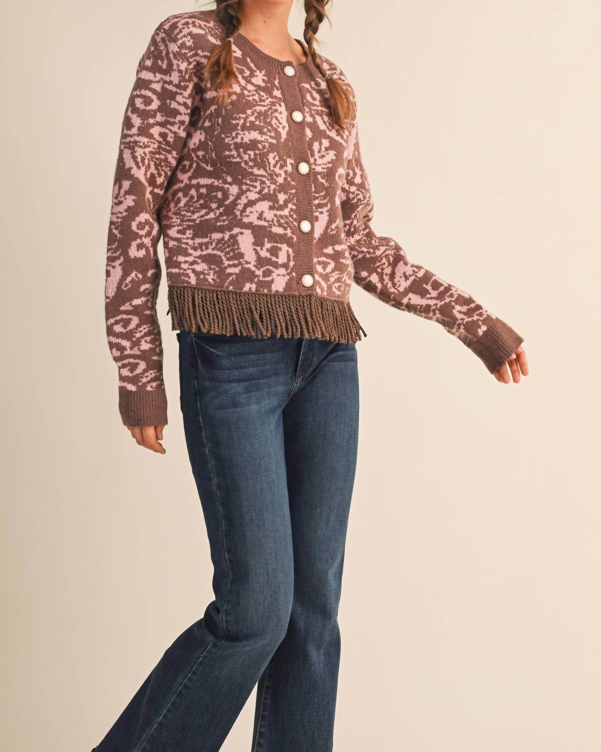 &Merci - Floral Fringe Sweater