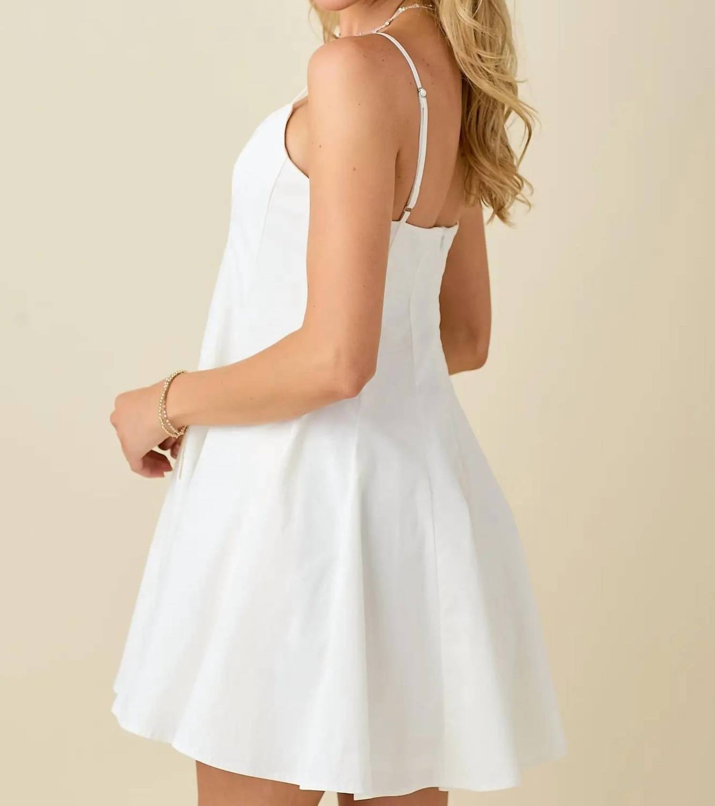 Baby Pink - Strappy Sweetheart Neck Mini Dress