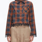 3.1 Phillip Lim - Long Sleeve Cropped Shirt With Lace Hem
