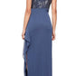 Alex Evenings - Long Empire Sequin Side Ruffle Gown