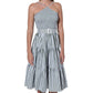 Lusana - Arlen Belted Poplin Midi Dress