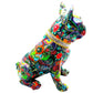 Interior Illusions - Painted Standing Flower French Bulldog w/Necklace - 11" tall - Interior Illusions Plus