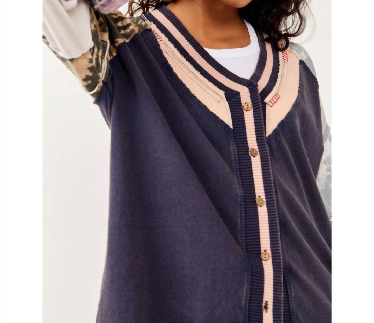 Free People - Marley Tee Mix Print Top