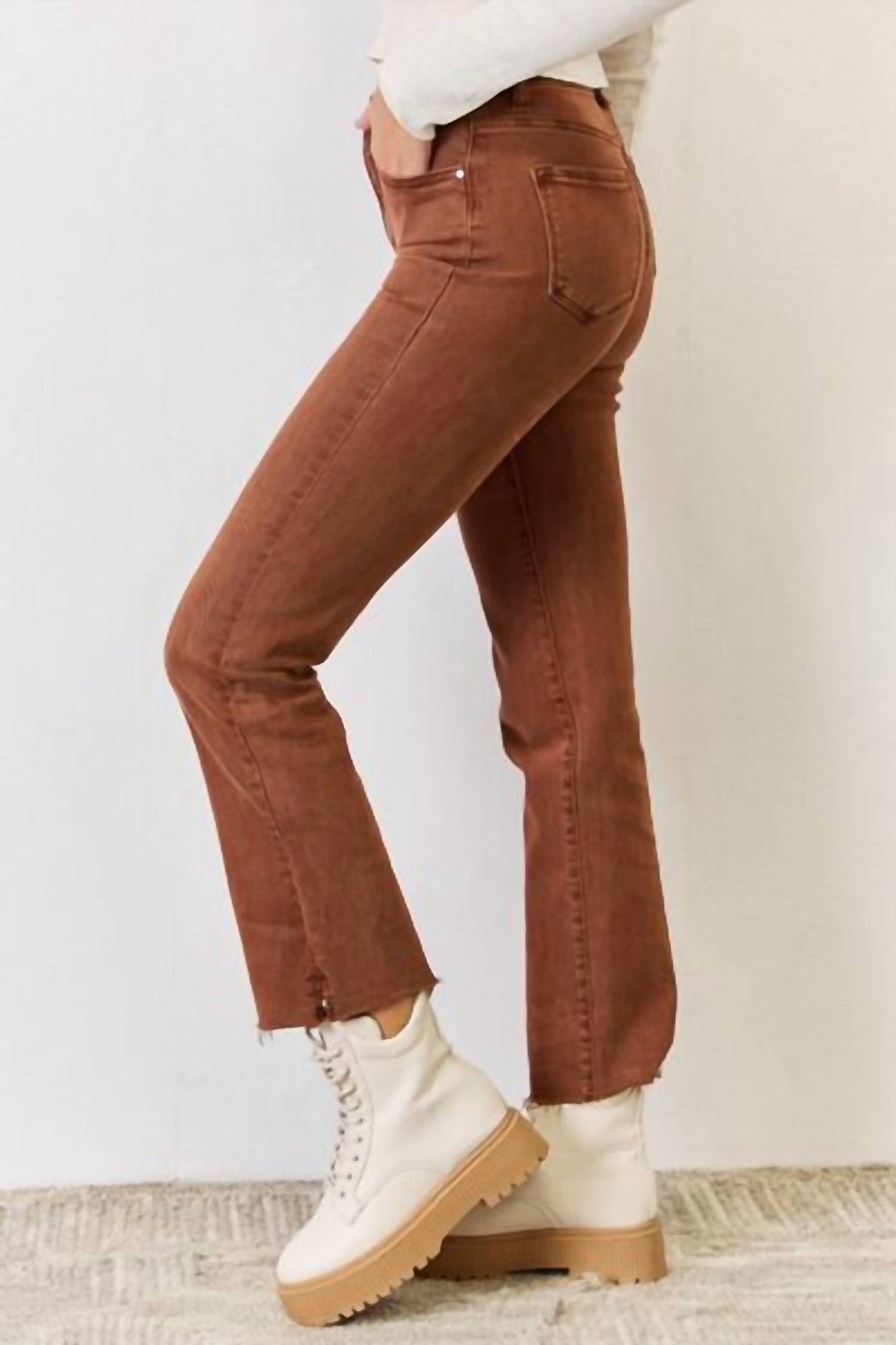 Risen - High Rise Tummy Control Straight Jeans