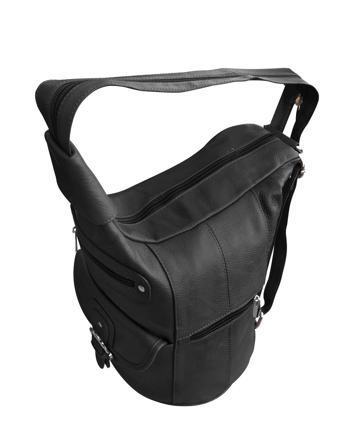 Roma Leathers - Women's Leather Backpack With Multi Compartments